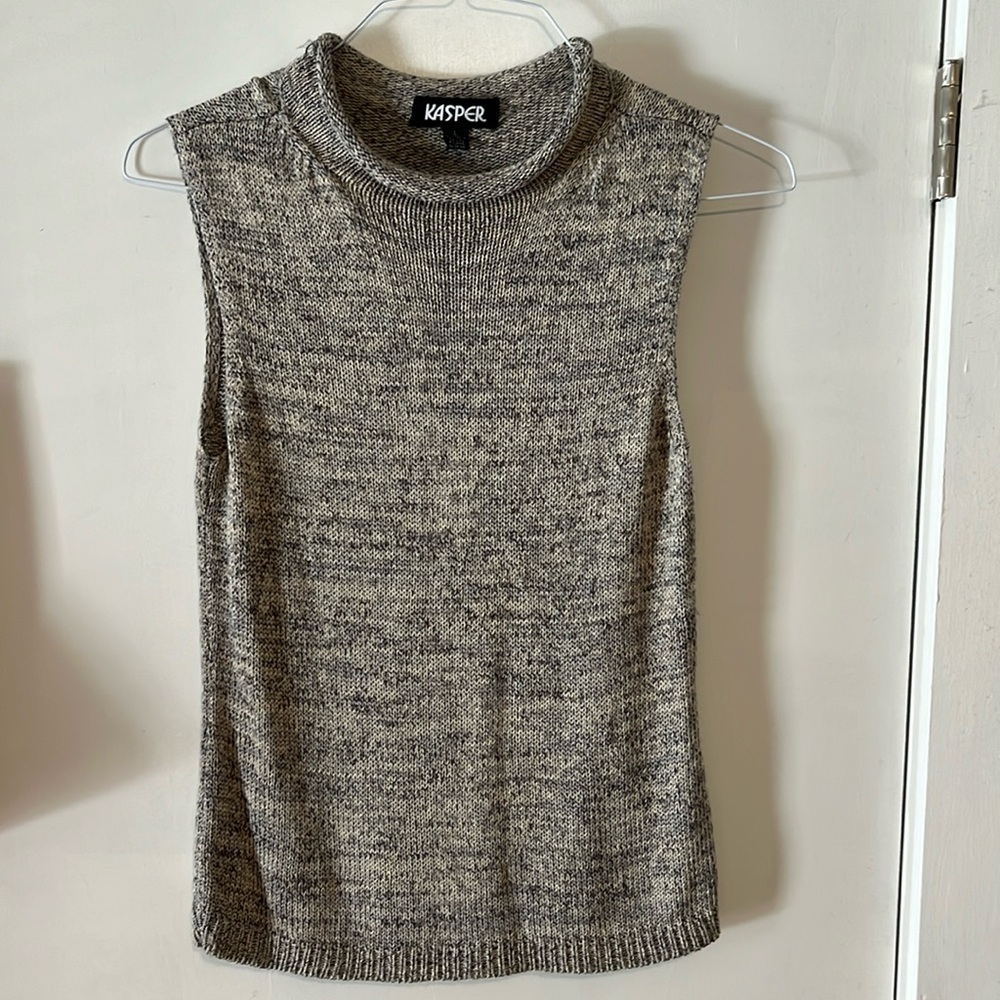 Roll neck sweater tank